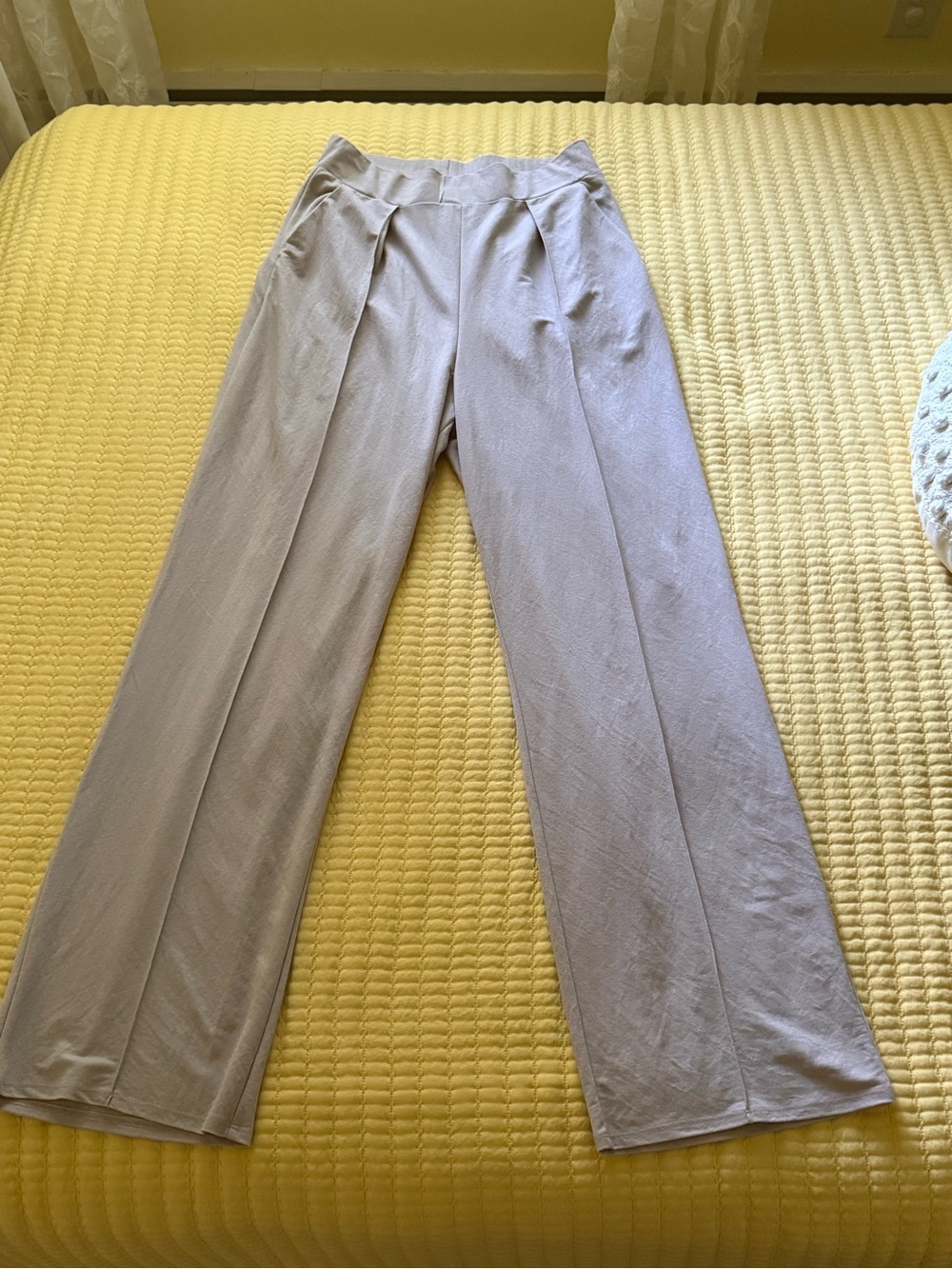 Beige pull-on pants
